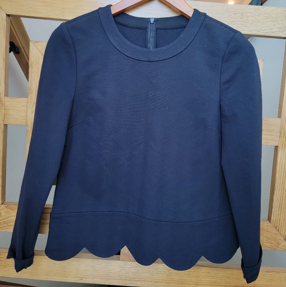 Kate Spade Scalloped hem blouse